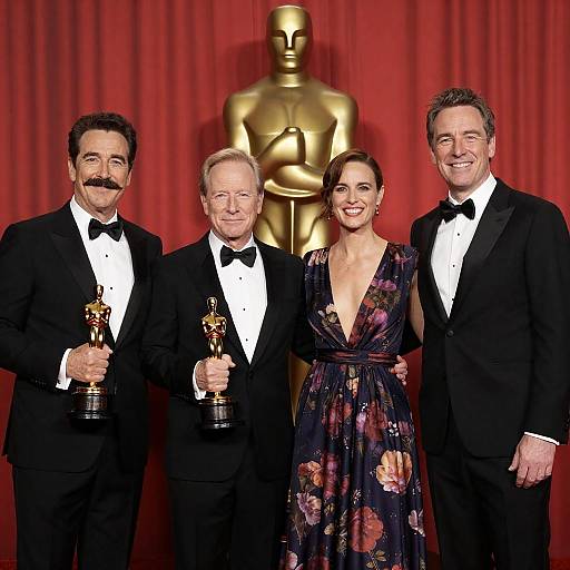Elegant Group Portrait with Oscar Statue