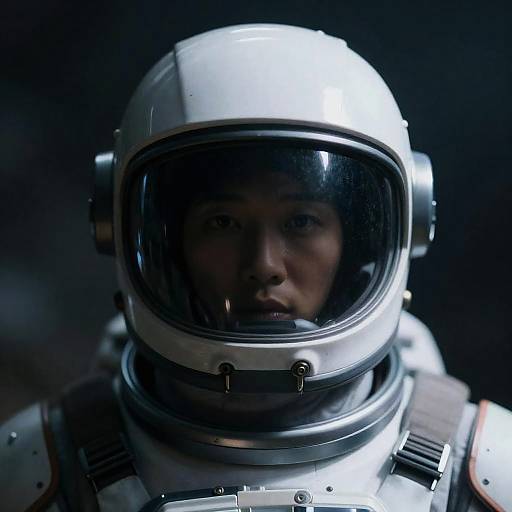 Close-Up of Armored Helmeted Figure