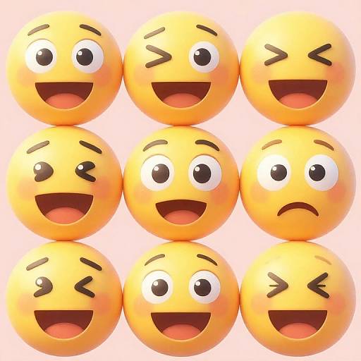 Colorful Playful Emoji Faces