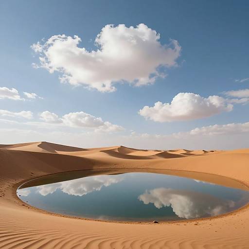 Ethereal Desert Oasis with Living Dunes