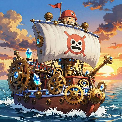Mechanical Pirate Ship Concept Art