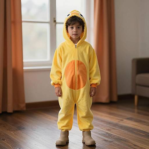 Adorable Boy in Egg Costume Portrait