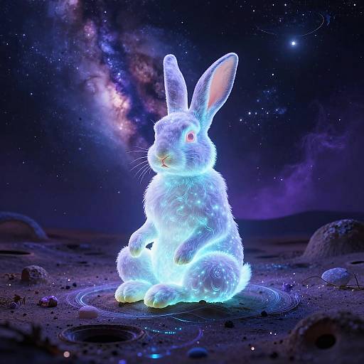 Bioluminescent Cosmic Rabbit Meditation