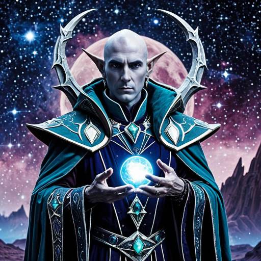 Aeldari Farseer in Cosmic Nebula