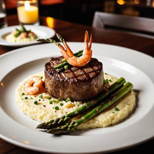 Filet Mignon with Shrimp and Asparagus