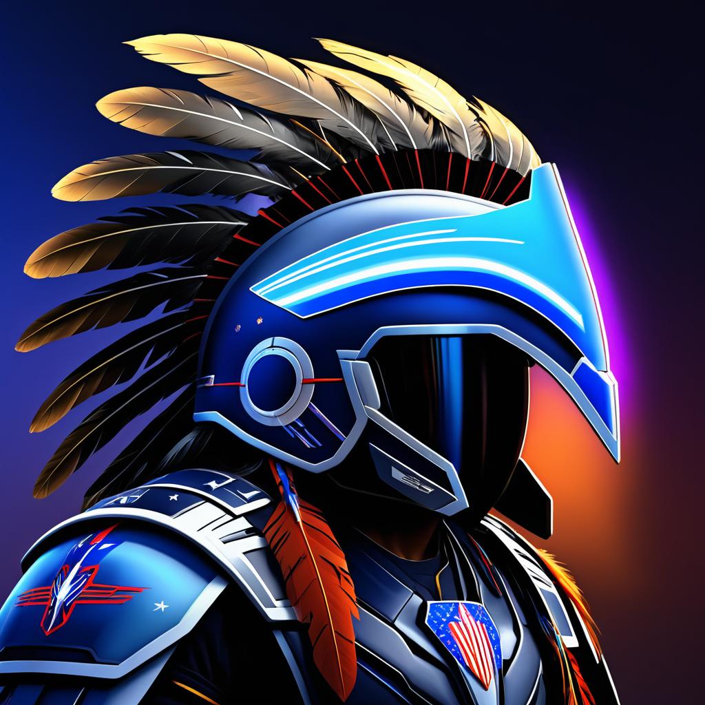 Futuristic American Eagle Halo Armor