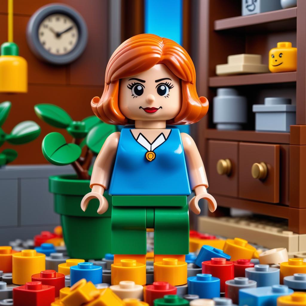 Lois Griffin as a Detailed Lego Figurine