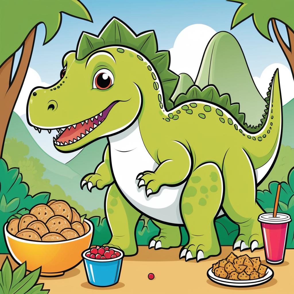 Gigantosaurus Snack Time Coloring Page