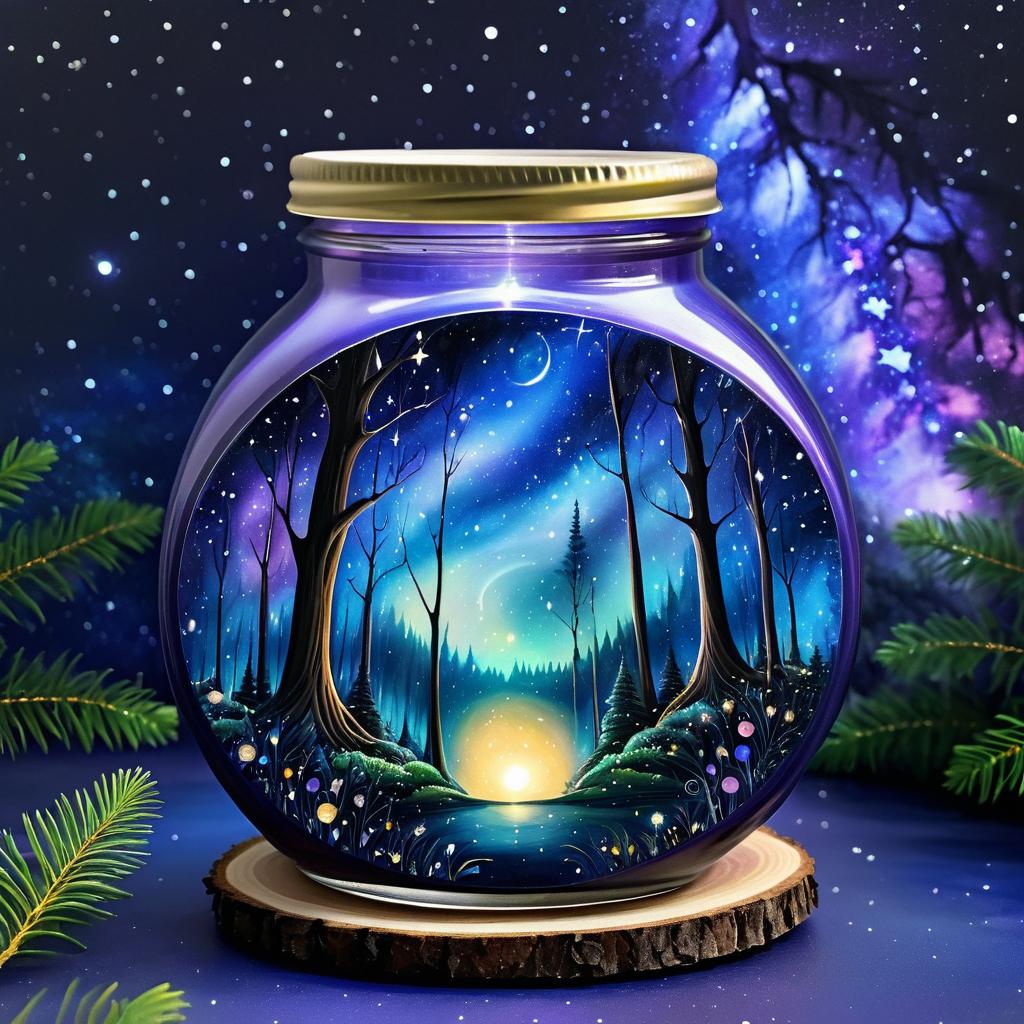 Mystical Forest in a Jar Art