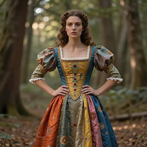 Ethereal Woman in Renaissance Dress