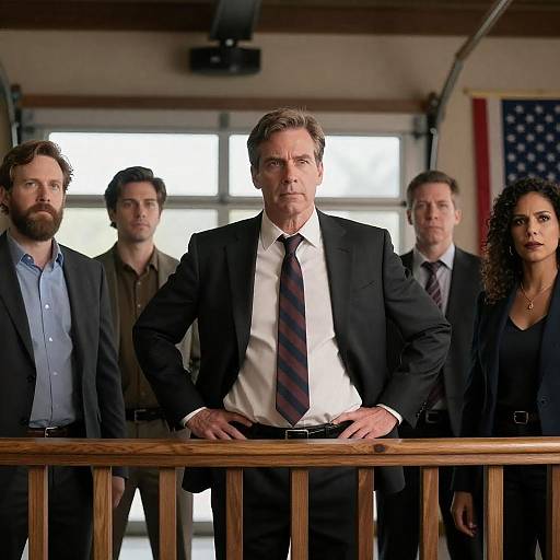 Intense Group Portrait in a Room