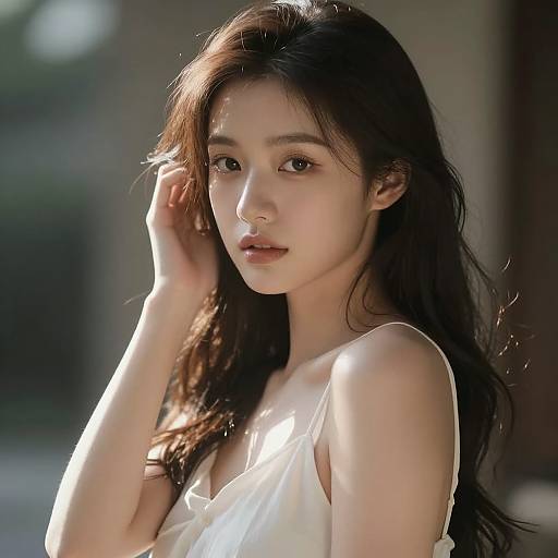 Sensual Portrait of Young Woman with Ethereal Glow