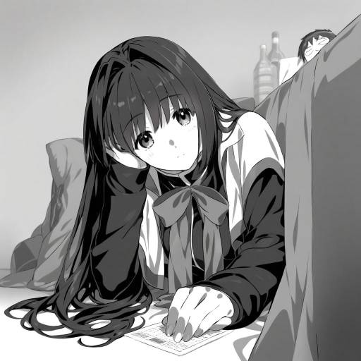 Illustration of Aizawa yuuichi, kanon in the style of Arizuka (catacombe)