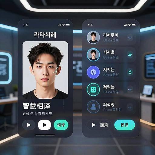 Korean AI App Interface Mockup