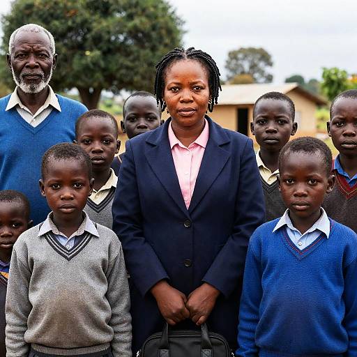 Joyful Gathering of African Children