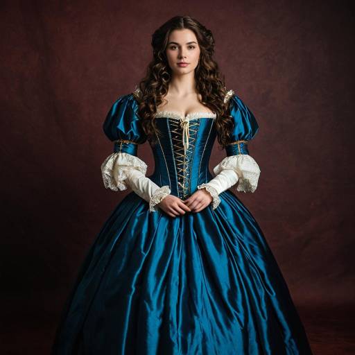 Elegant 17th Century Corset Gown Portrait