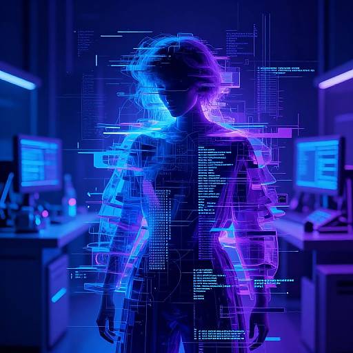 Glitchy Futuristic Lab Transformation