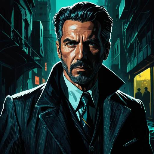 Neo-Noir Undercover Detective Illustration