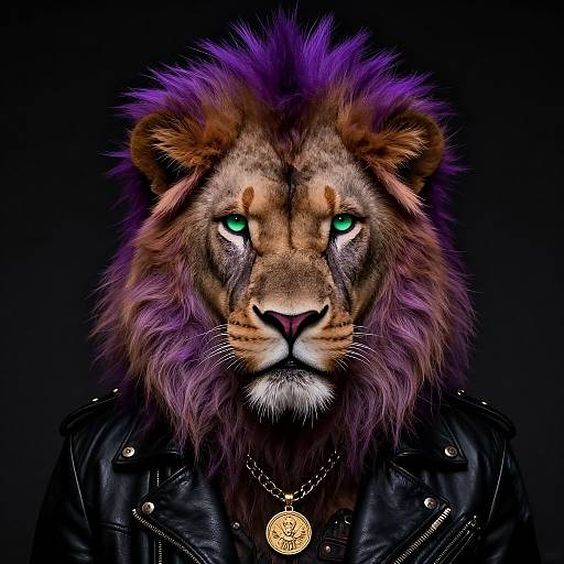 Punk Lion with Tribal Markings
