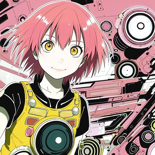 Illustration of Haruhara haruko, flcl in the style of Yuzuriha (active homing)