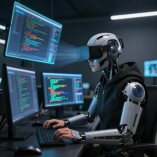Cybernetic Hacker in Virtual Reality