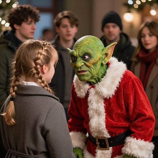 Festive Goblin Encounter with Blonde Girl