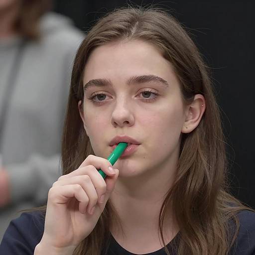 Close-Up of Thoughtful Young Woman