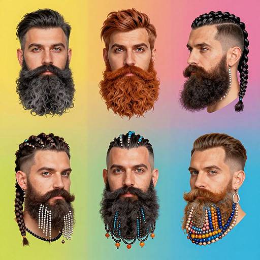 Creative Braided Men's Beards