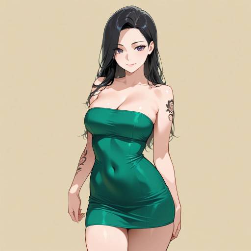 Confident Cowgirl in Green Dress Confident Cowgirl in Green Dress