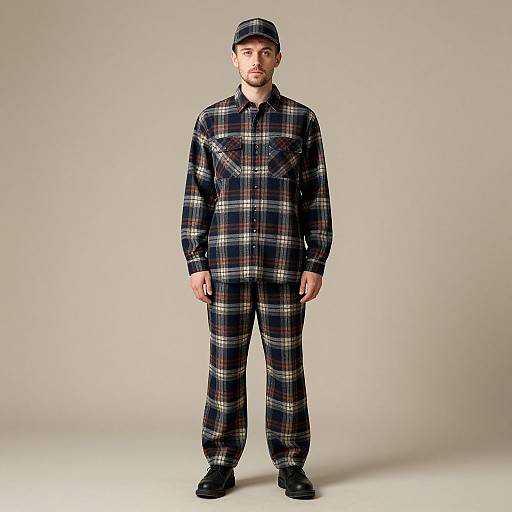 Plaid Flannel Outfit with Hat