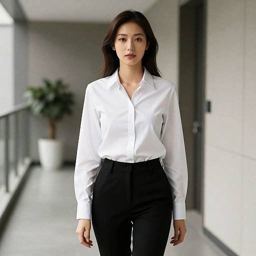 Professional Woman in Office Attire