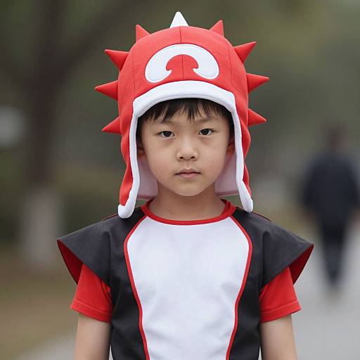 Boy in Spiked Ring Leader Hat