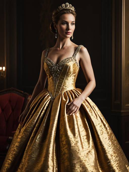 Glamorous Portrait of a Woman in Ball Gown