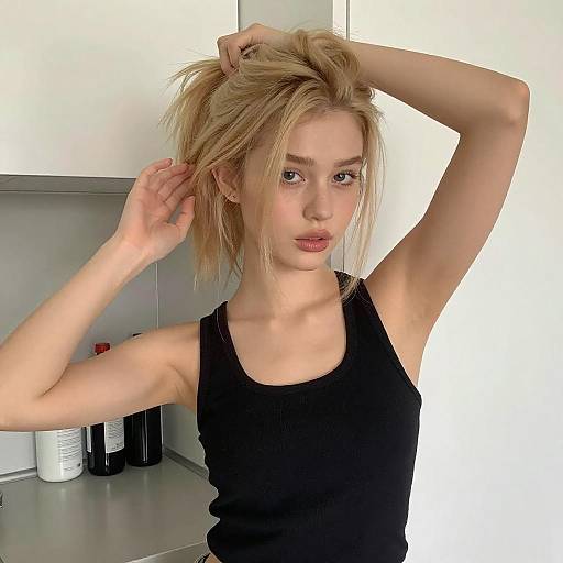 Young Woman in Kitchen Portrait