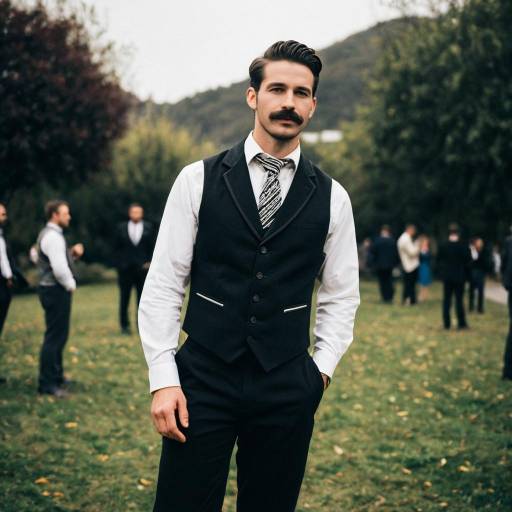 Dapper Male in Outdoor Party Attire