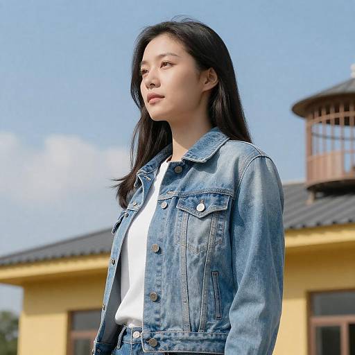 Outdoors Portrait of a Stylish Asian Woman