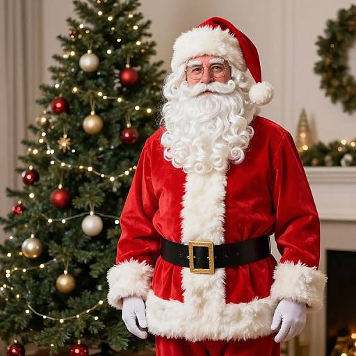 Victorian Santa in Festive Setting