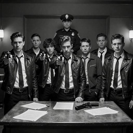 Noir Standoff: Seven Men With Guns