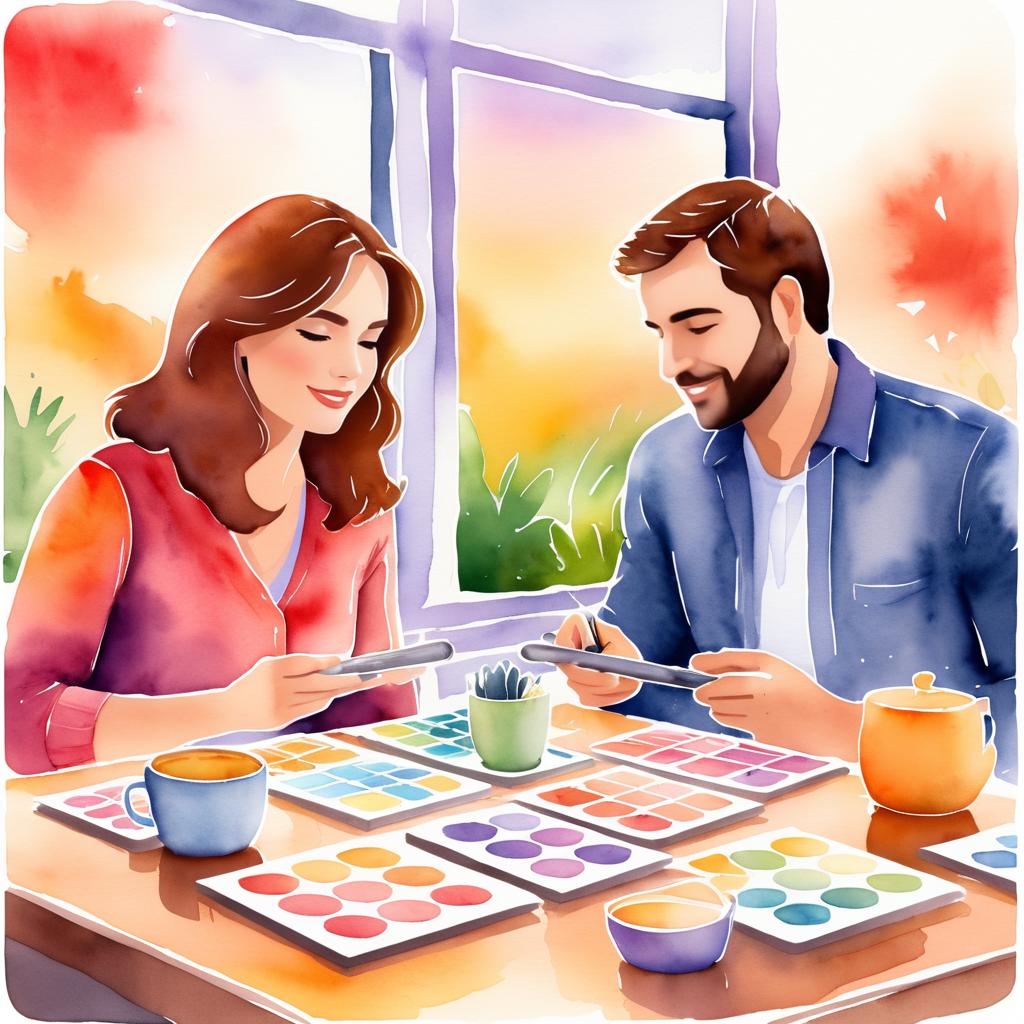 Warm Watercolor Family Card Game Design