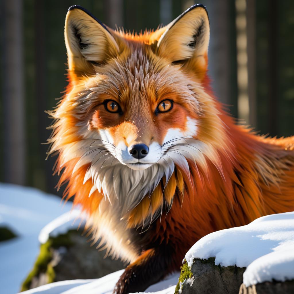 Vivid Portrait of a Red Fox