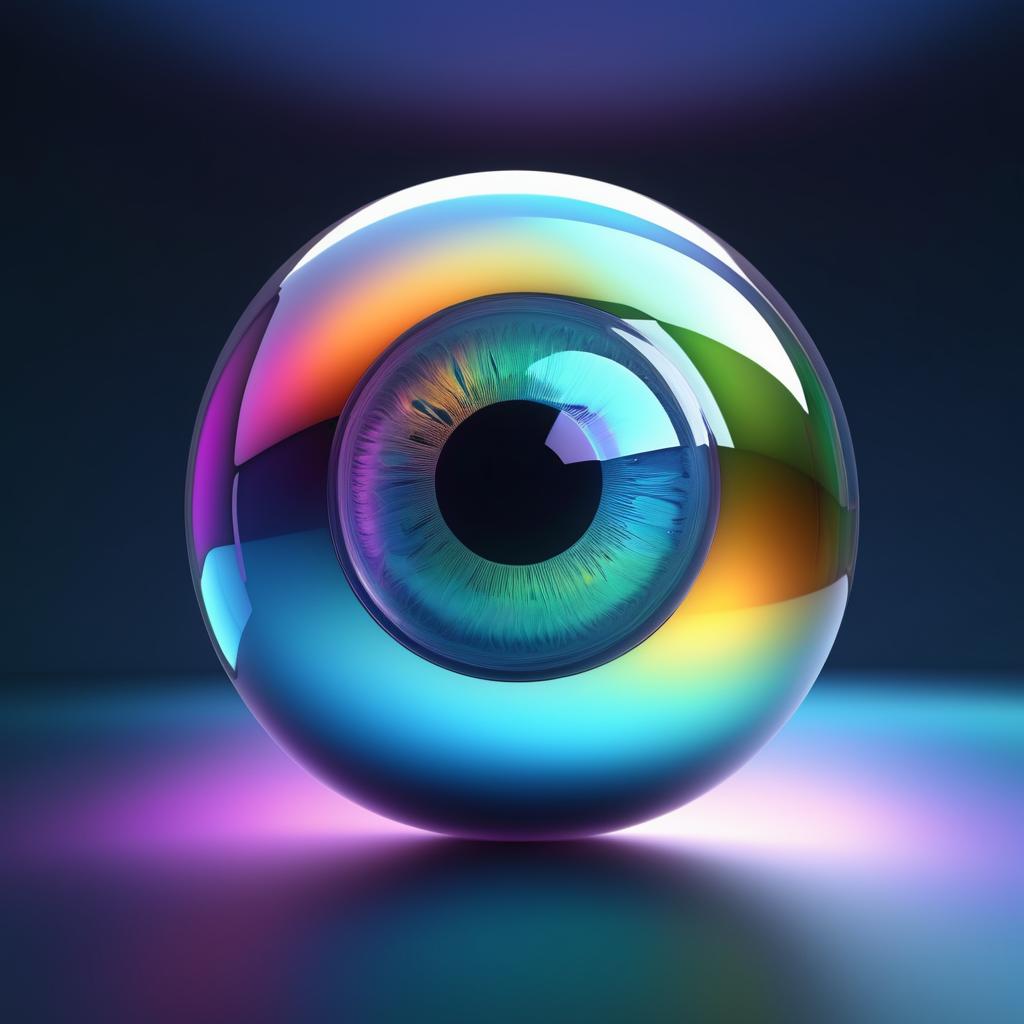 Artistic Glass Eye with Minimalistic Design