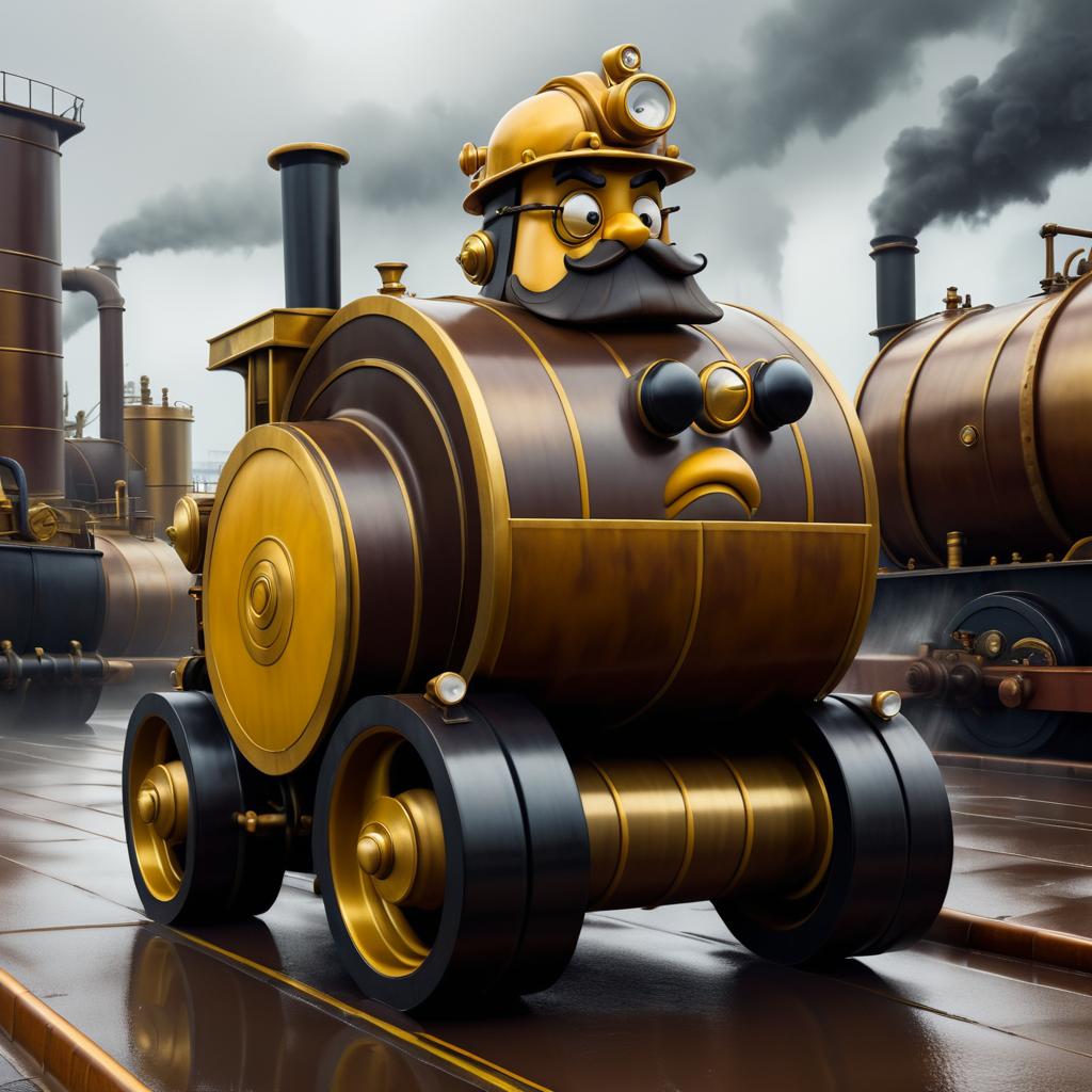 Steamroller Character in Stormy Harbor