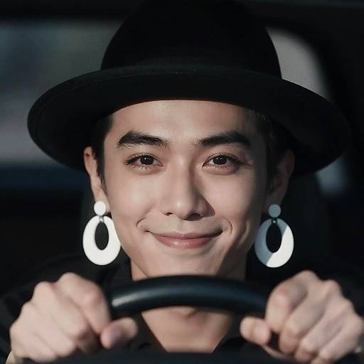 Mischievous Driver in Dark Setting