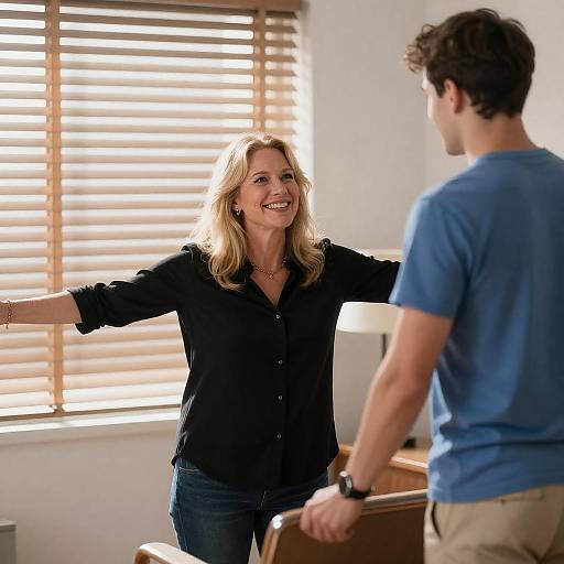 Warm Indoor Interaction Between Two Individuals