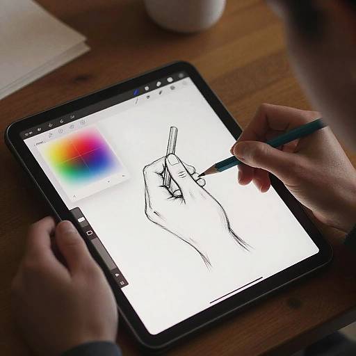 Creative Digital Sketching Scene