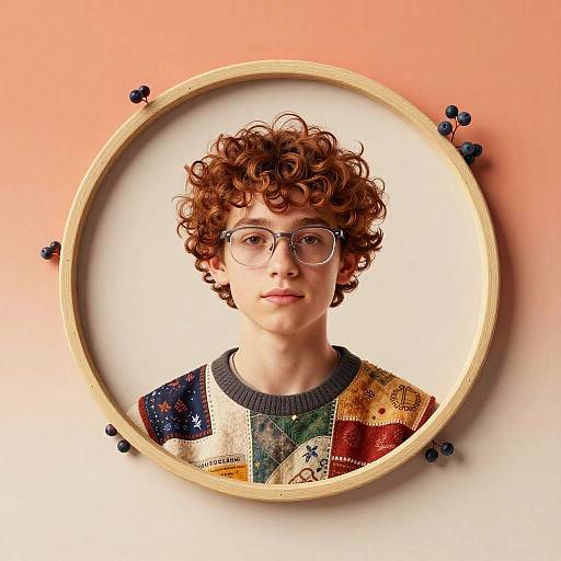 Stylized Portrait of Teen Boy