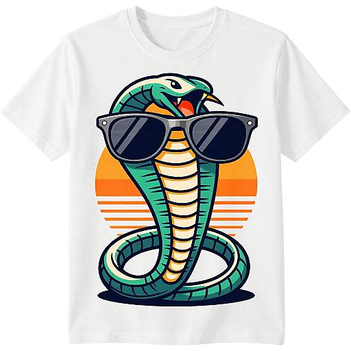Retro Aggressive Cobra T-Shirt Design