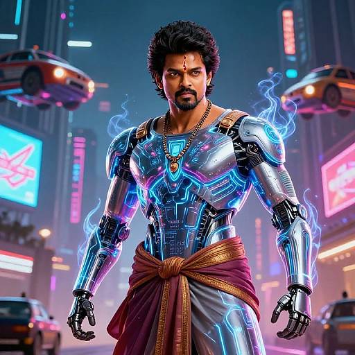 Rajinikanth as Cybernetic Warrior