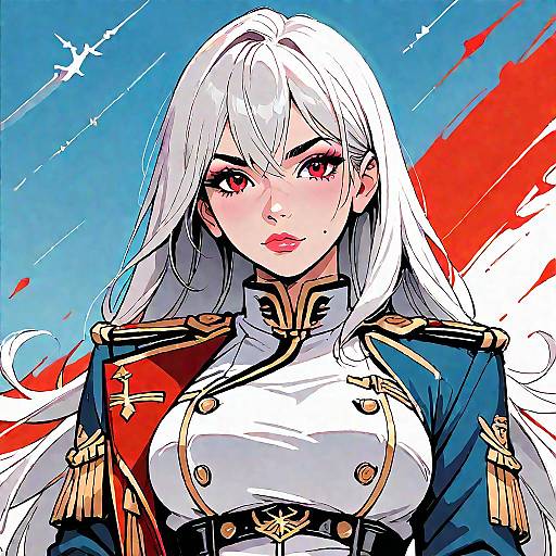 Anime Girl in Military Uniform