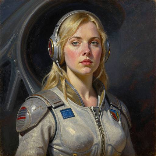 Art Deco Sci-Fi Blonde Pilot